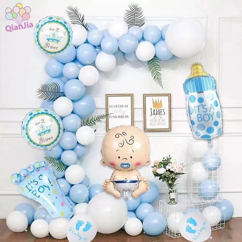 Baby Shower Balloon Arch Garland Kit dengan Balon Foil