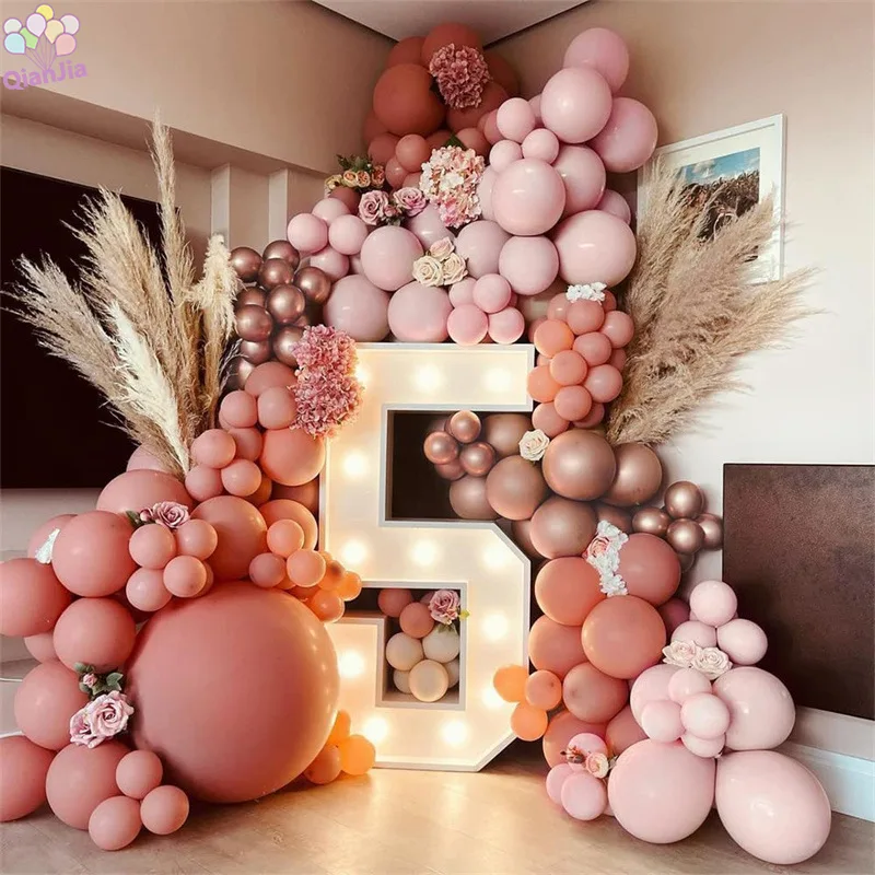 Pink Birthday Balloon Arch