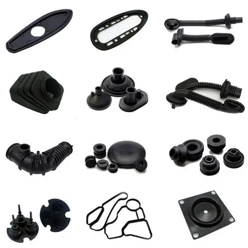 What are the main rubber products used in automobiles?