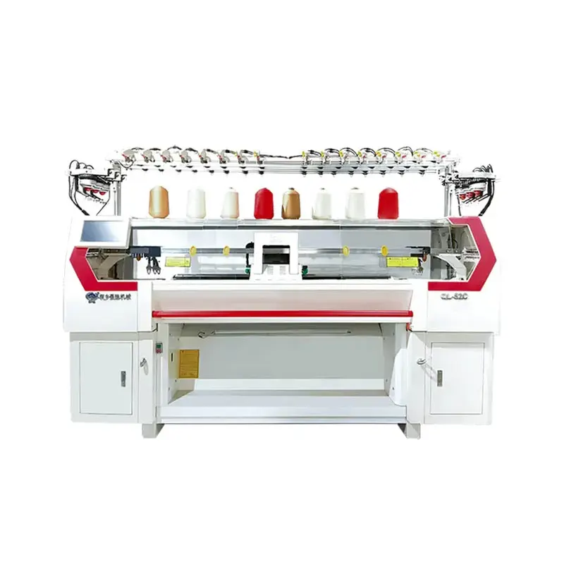 Machine à tricoter rectiligne informatisée à système simple-double Signle Carriage