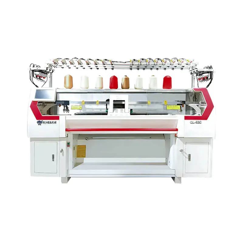 Máquina de tejer plana de suéter computarizada de sistema simple-doble de carro Signle