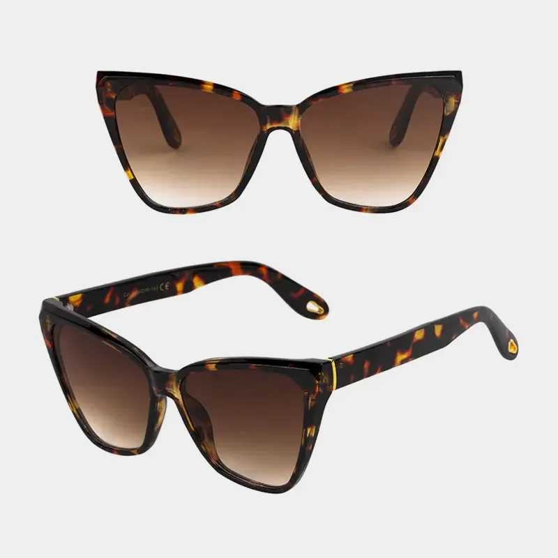 Benutzerdefinierte Farbe Cat Eye Kunststoff-Sonnenbrille