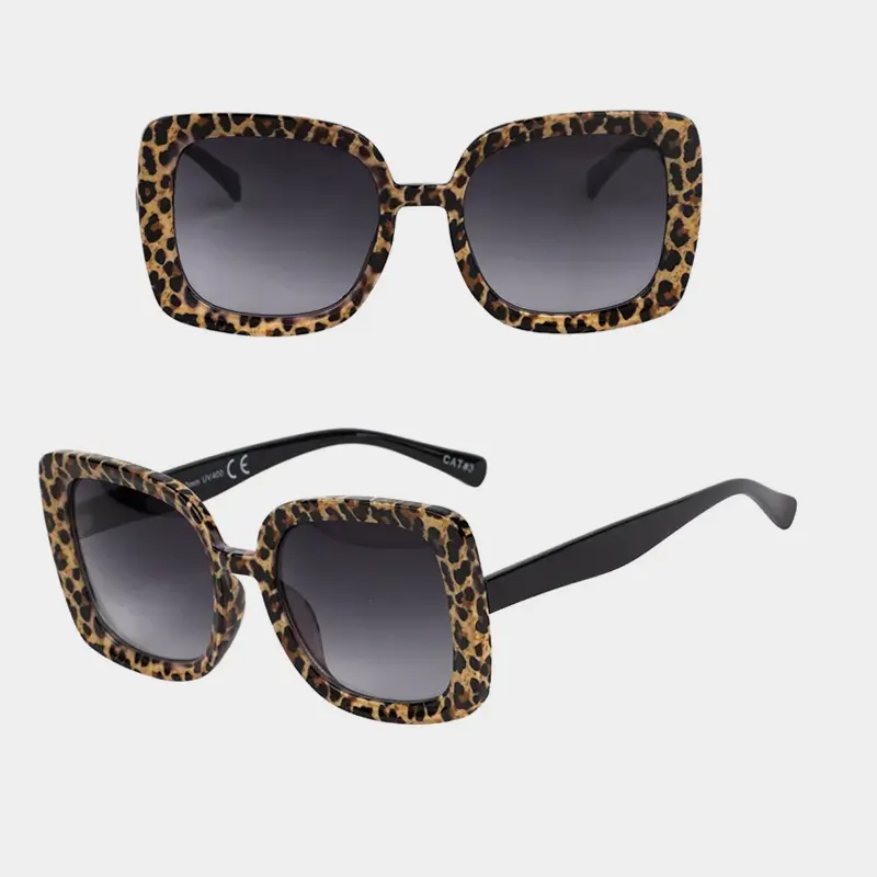 Flat Trendy Plastic Sunglasses