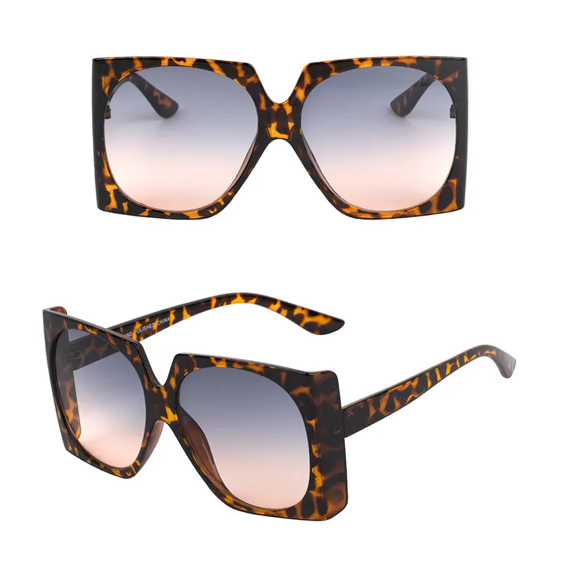 Модни пластични очила за сонце со голема рамка