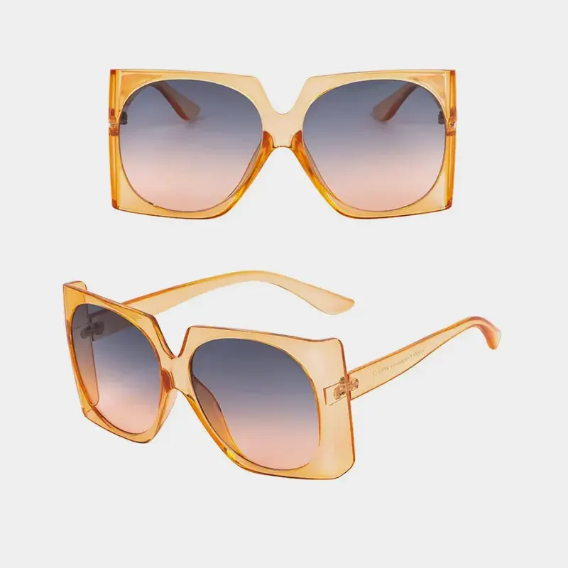 Модни пластмасови слънчеви очила с голяма рамка