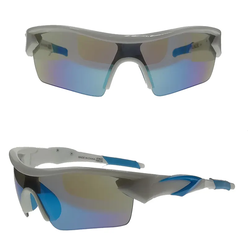 Einteilige Sport-Sonnenbrille mit halbem Rahmen für Kinder