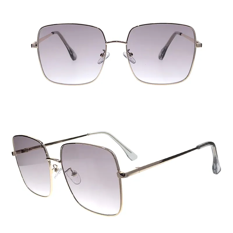 Bingkai Persegi Fashion Metal Sunglasses