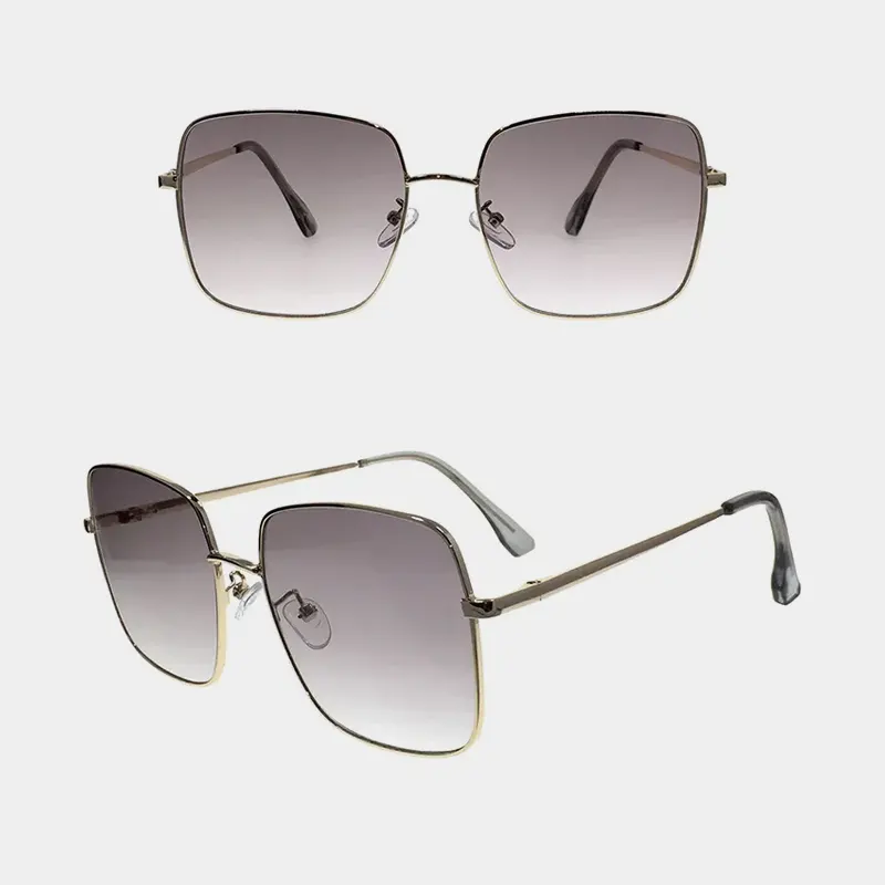 Sonnenbrille aus Metall mit quadratischem Rahmen für Herren