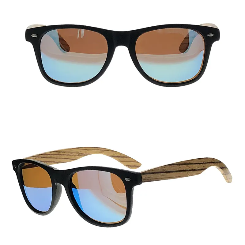 Wayfarer Fashion Kacamata Kayu Untuk Bingkai Plastik