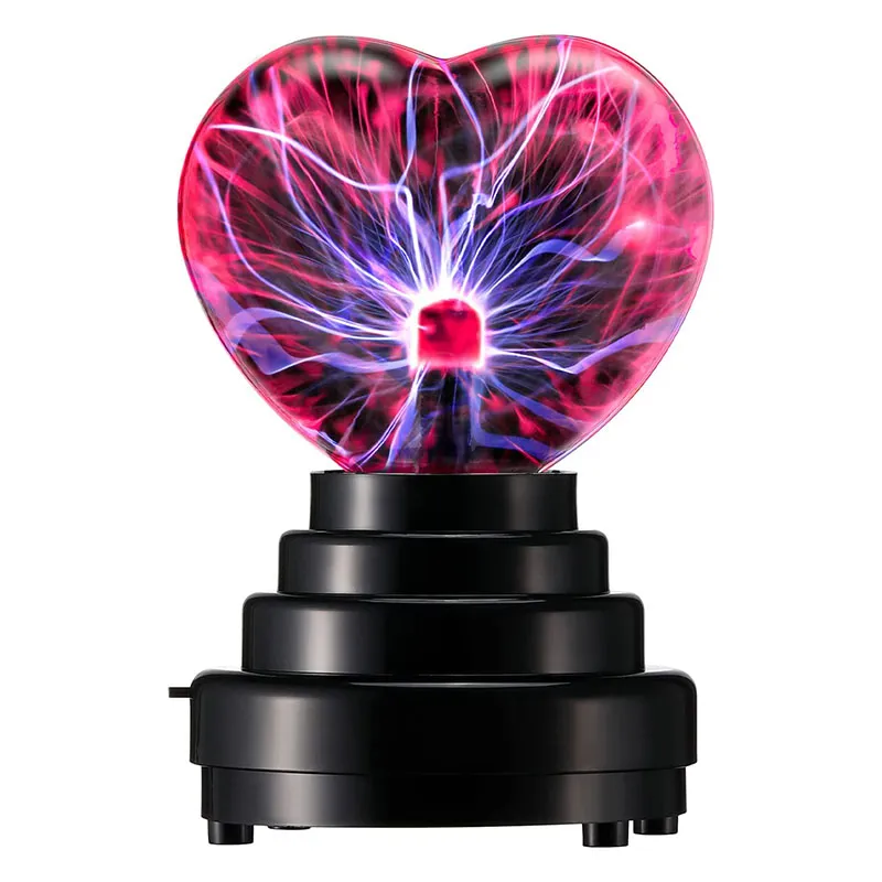3 Inch Plasma Ball with Heart-shaped Glass