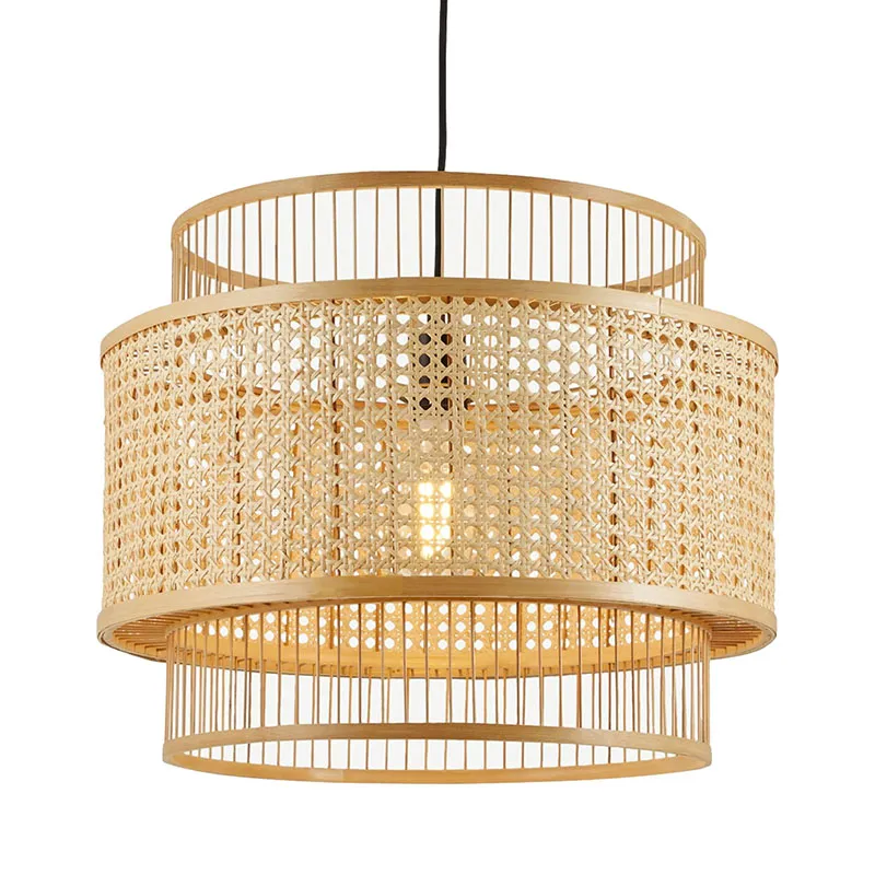 Chinese Style Pendant Lamp with Banboo Shade