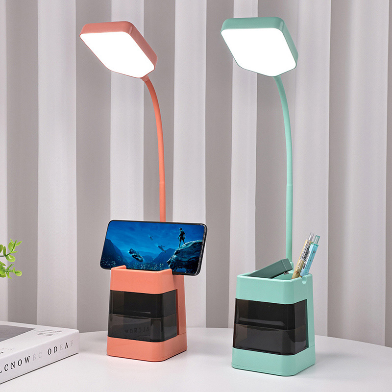desk lamp with phone hold
