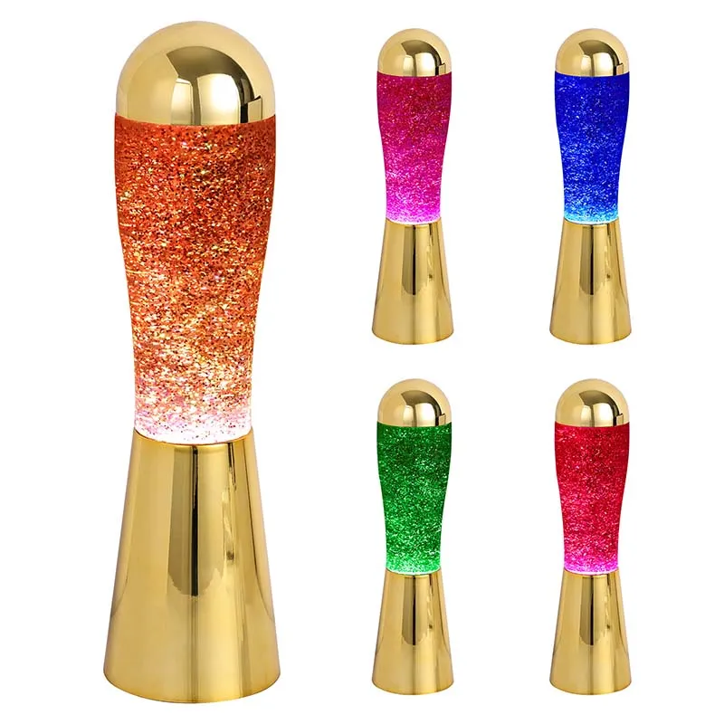 Color Changing Liquid Glitter Night Light With Trophy Shaped