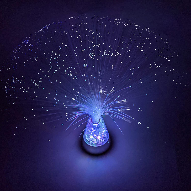 Lampu Malam Pesta Krismas Krismas Berwarna-warni Berwarna-warni Menukar asas kristal Kecerunan Dipimpin Cahaya Bintang Gentian Optik