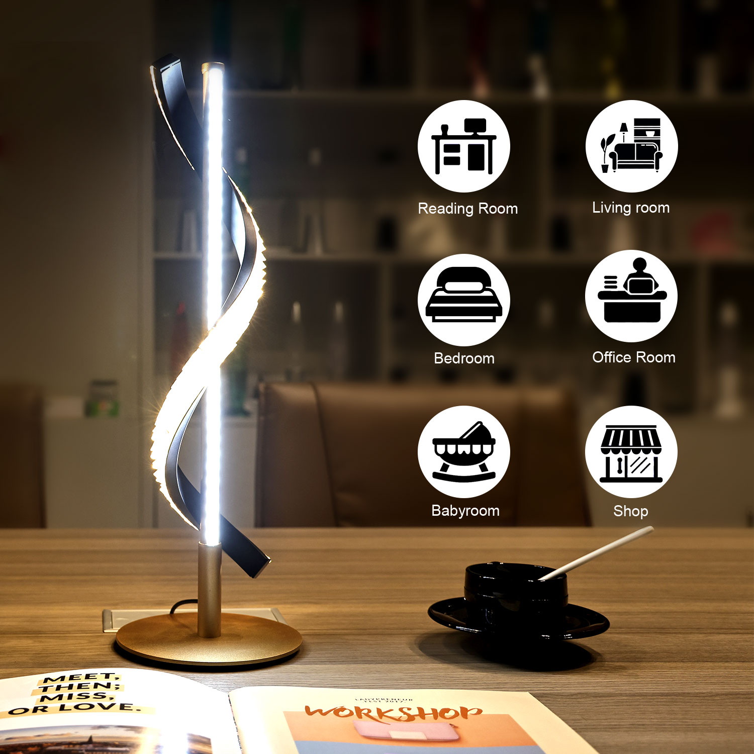 LED Light Fixtures Desk Lamp for Studying or Bedroom