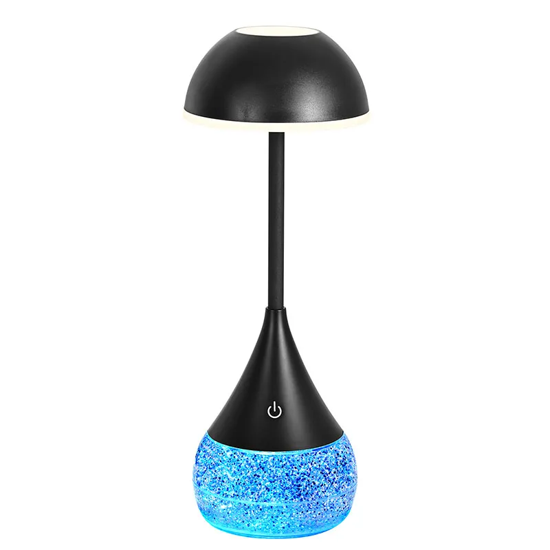 LED Desk Lamp With Rgb Glitter Liquid Light