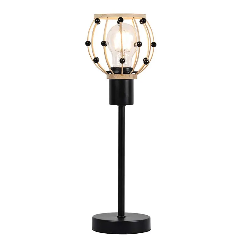 Natural Light Table Lamp na may Bamboo Shade