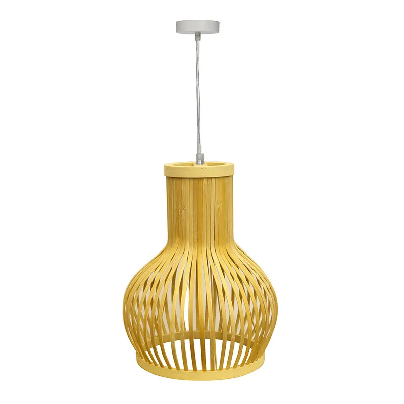 Natural Pendant Lamp na may Banboo Shade