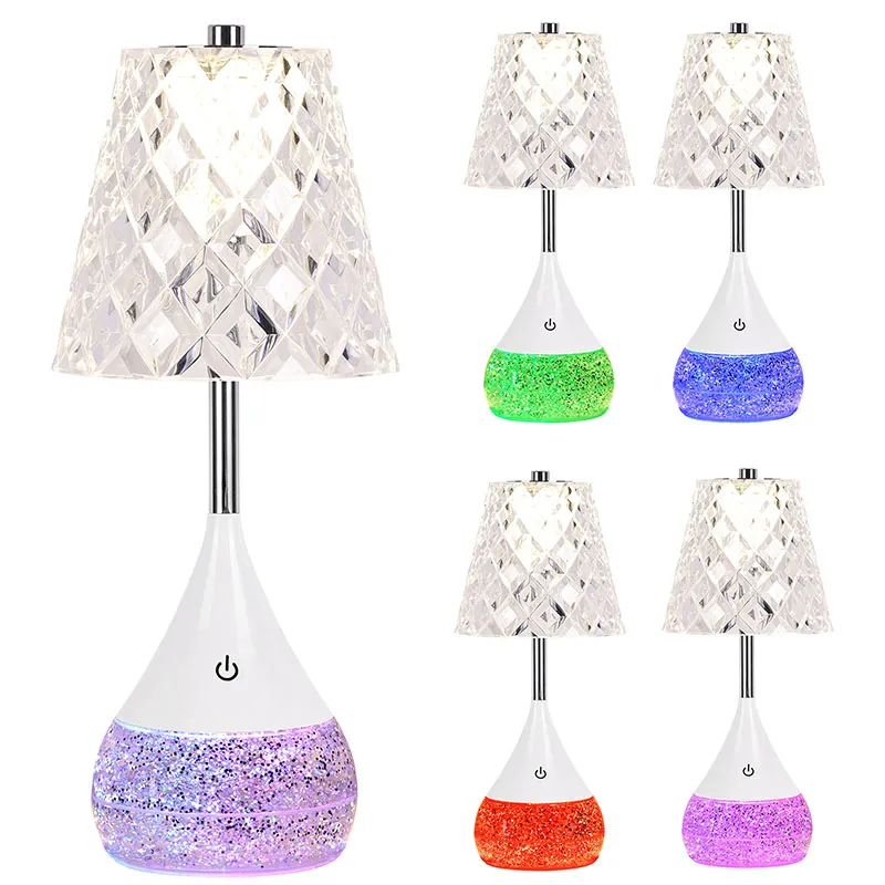 Світлодіодна настільна лампа нового дизайну з кришталевим абажуром
