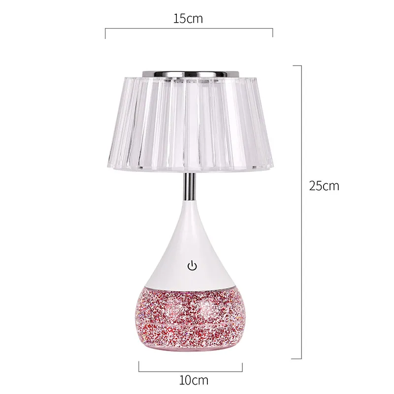 RGB Base LED Desk Lamp with Crystal Shade