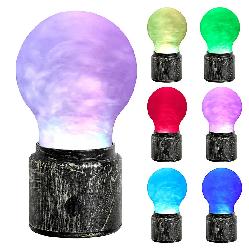 RGB Glitter Liquid Night Lamp with Large Bulb