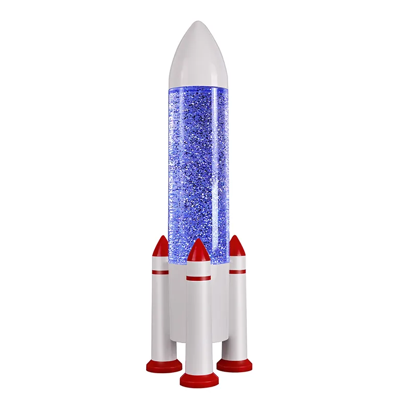 RGB Liquid Glitter Night Light με Rocket Shade