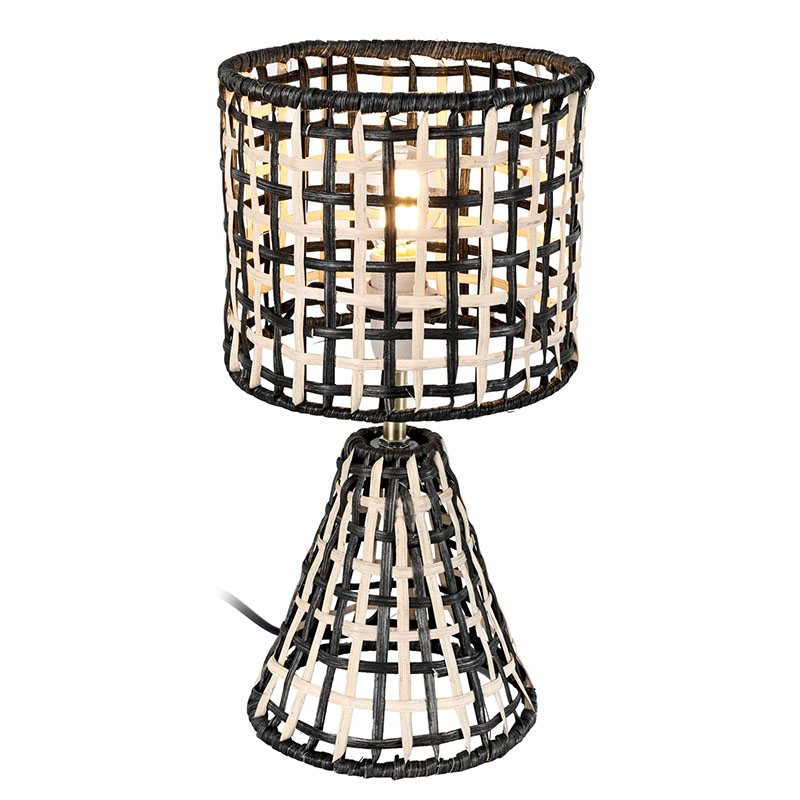 Table Lamp With Bamboo Weaving