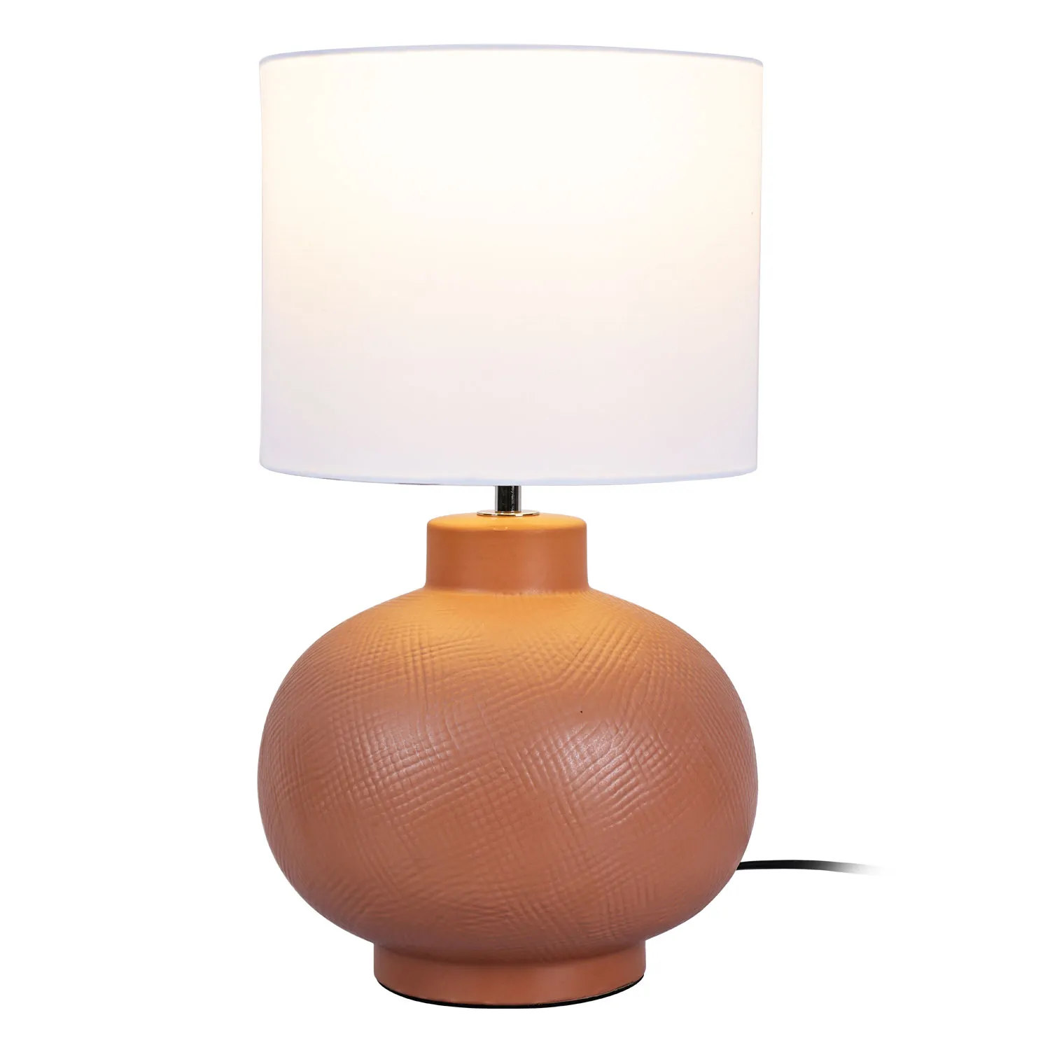 Table Lamp With Fabric Shade