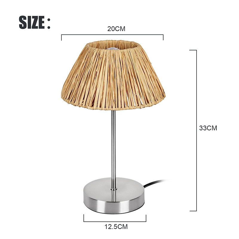 straw table lamp
