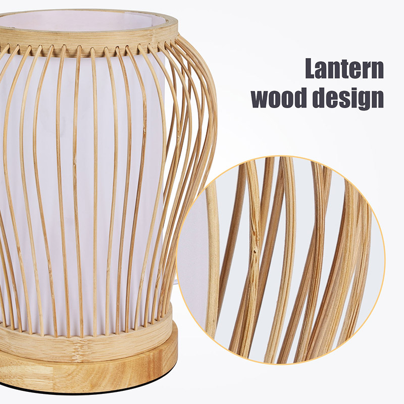 Бамбукова настільна лампа