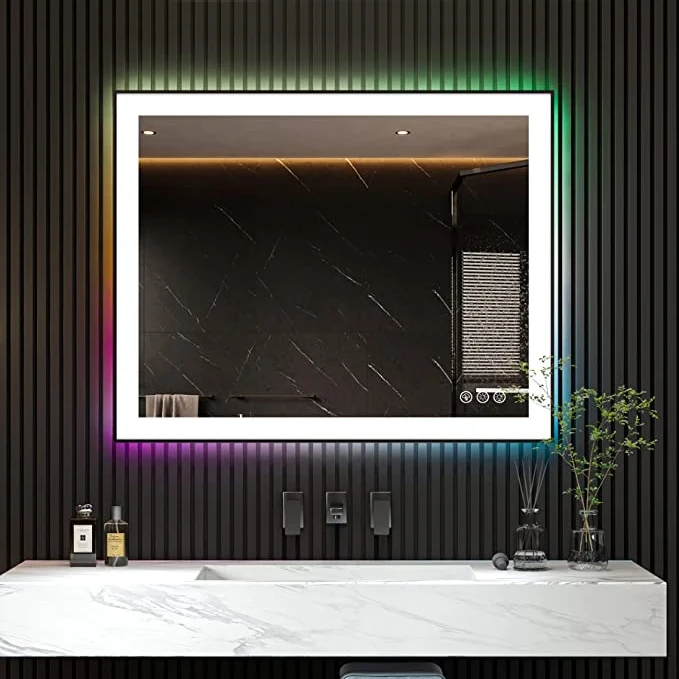 How to use the bathroom mirror to avoid electric shock in bathroom use?