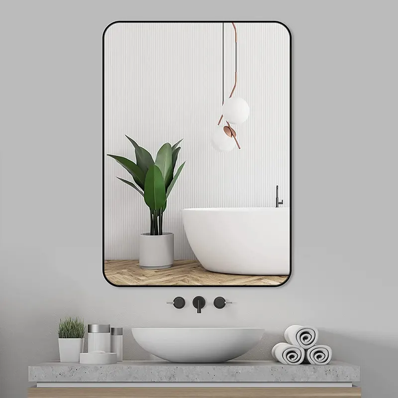 Black Frame Bathroom Mirror
