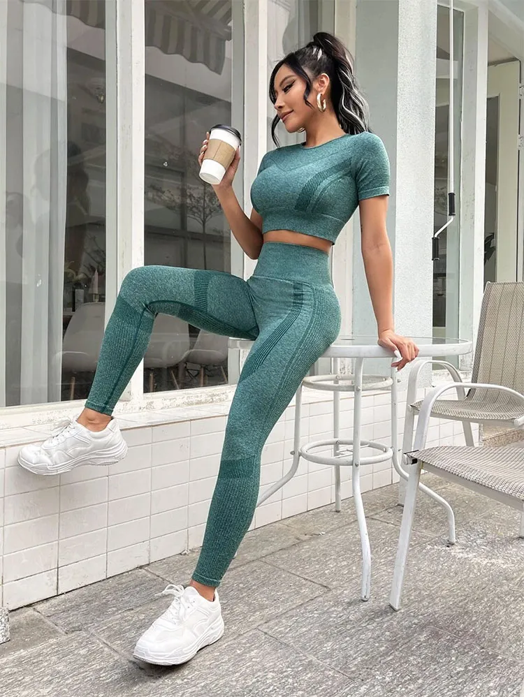 GYM Green Heather-sportsets