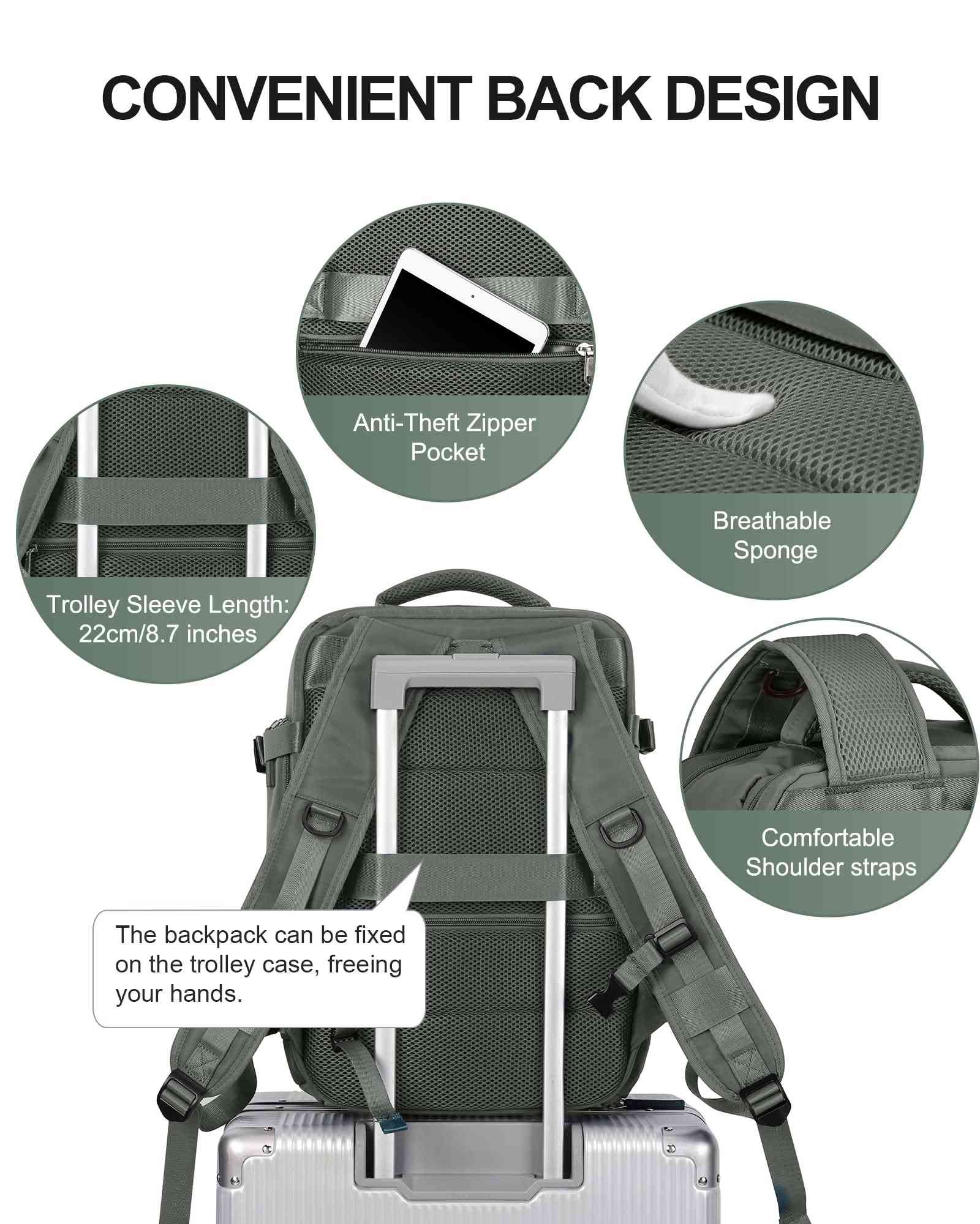 Carry-on Casual Backpack With Shoe Compartment