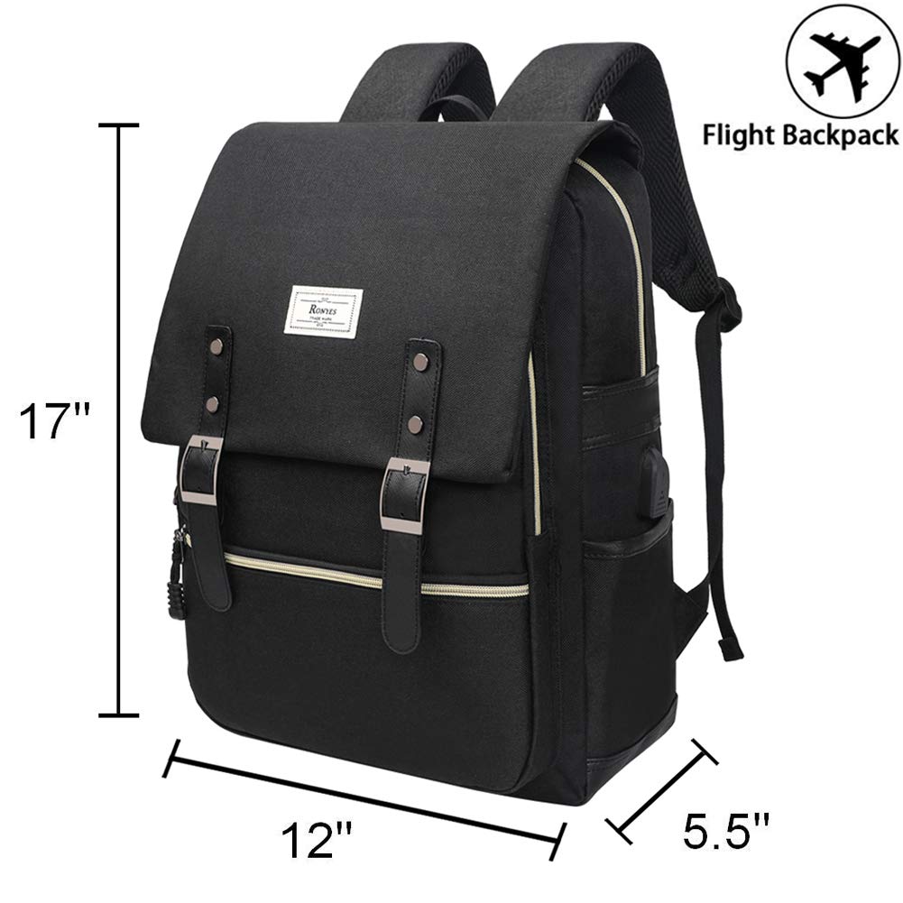 Unisex Black Backpack Suitable For School College