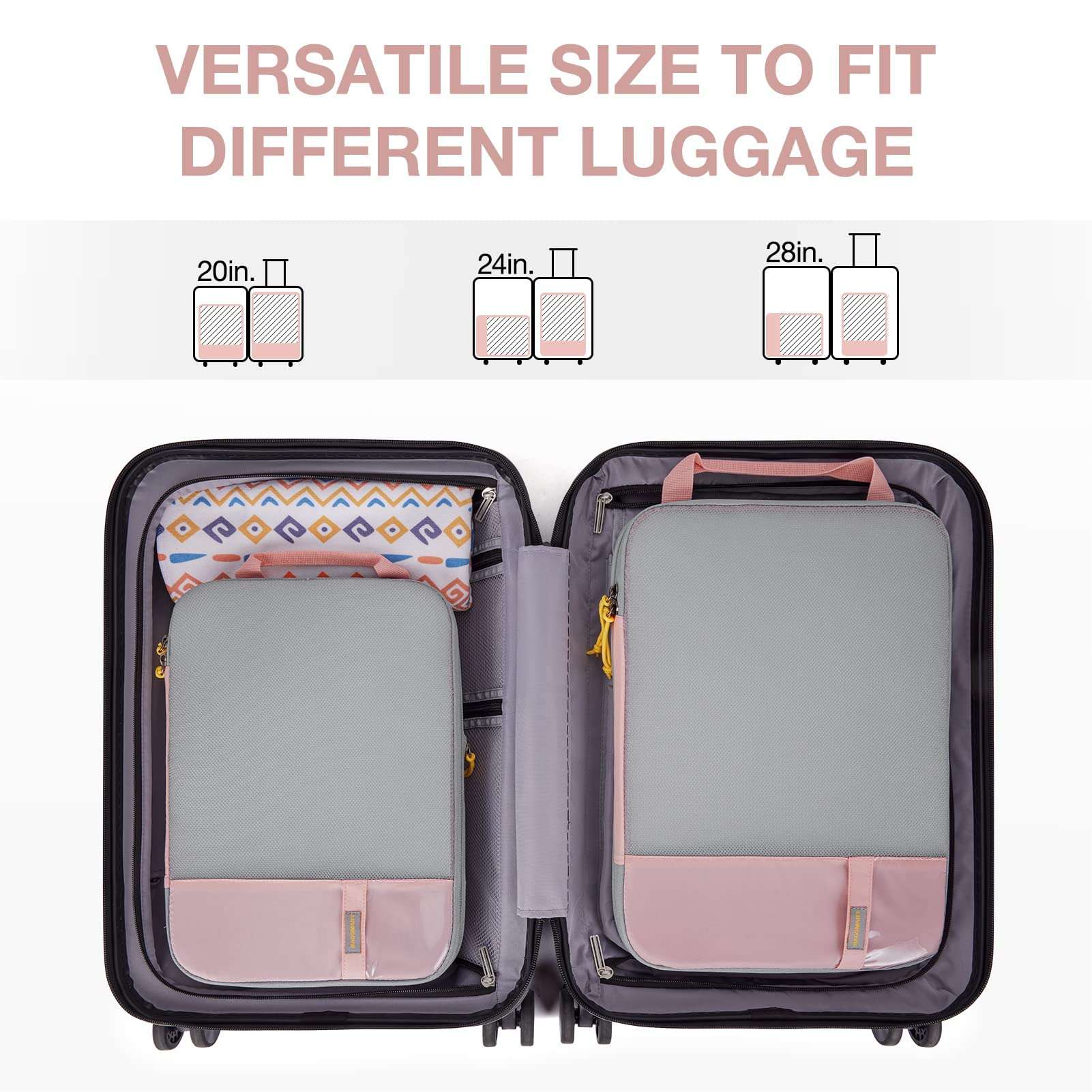 Compression Packing Cubes for Suitcases