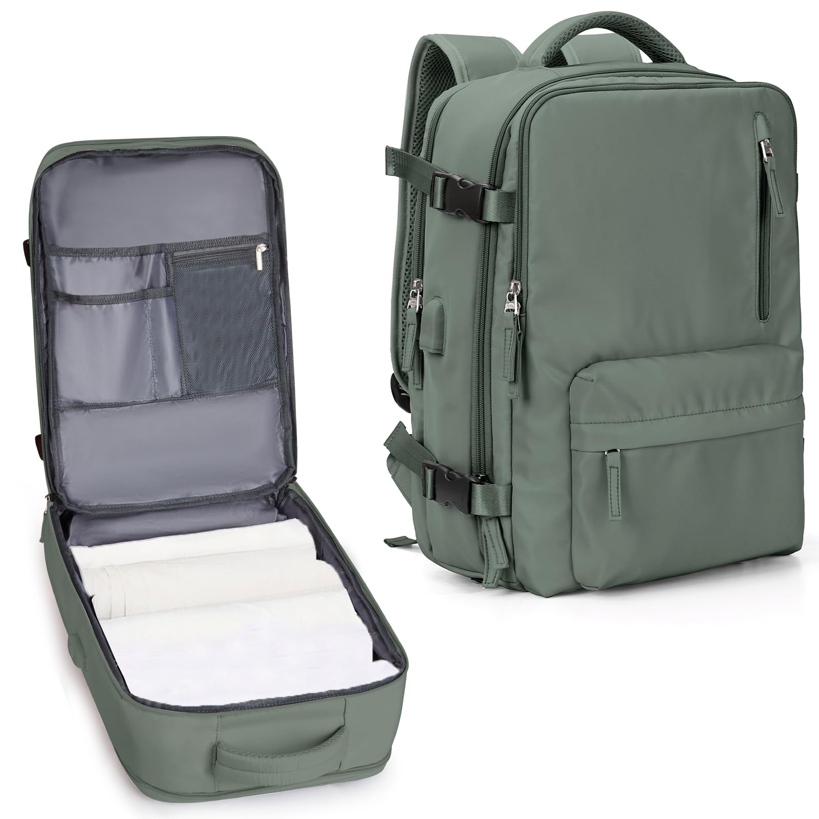 Carry-on Casual Backpack With Shoe Compartment