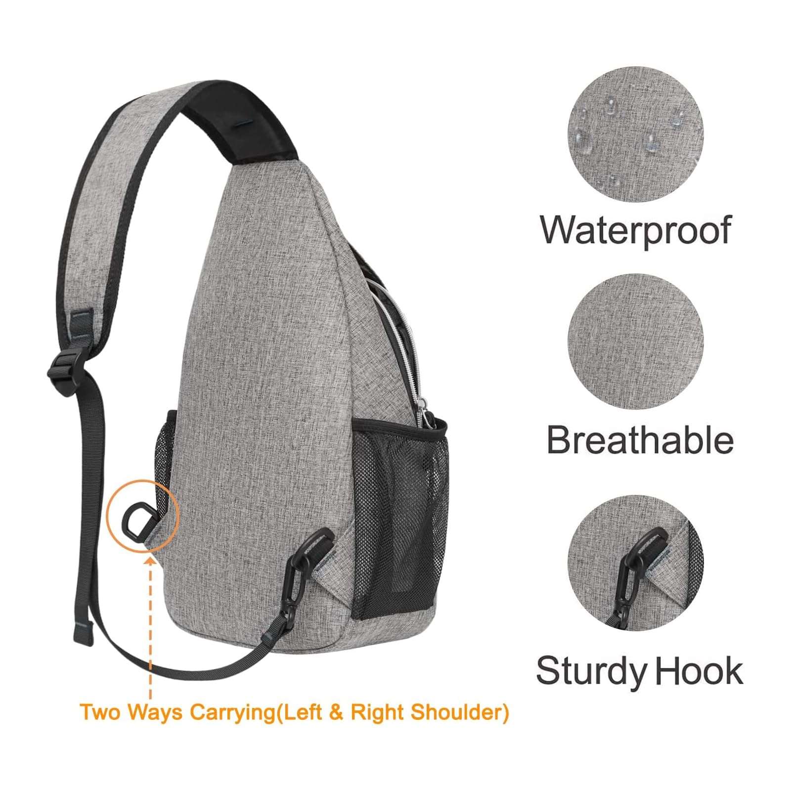 Crossbody Shoulder Bag Travel Hiking Daypack