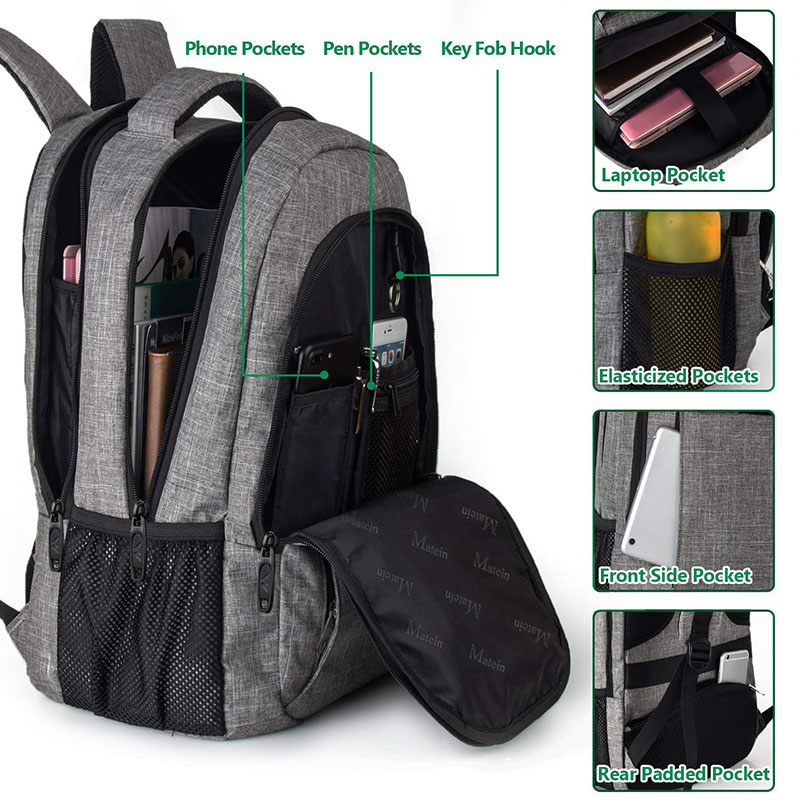 Durable Laptop Backpack with USB Charging Port