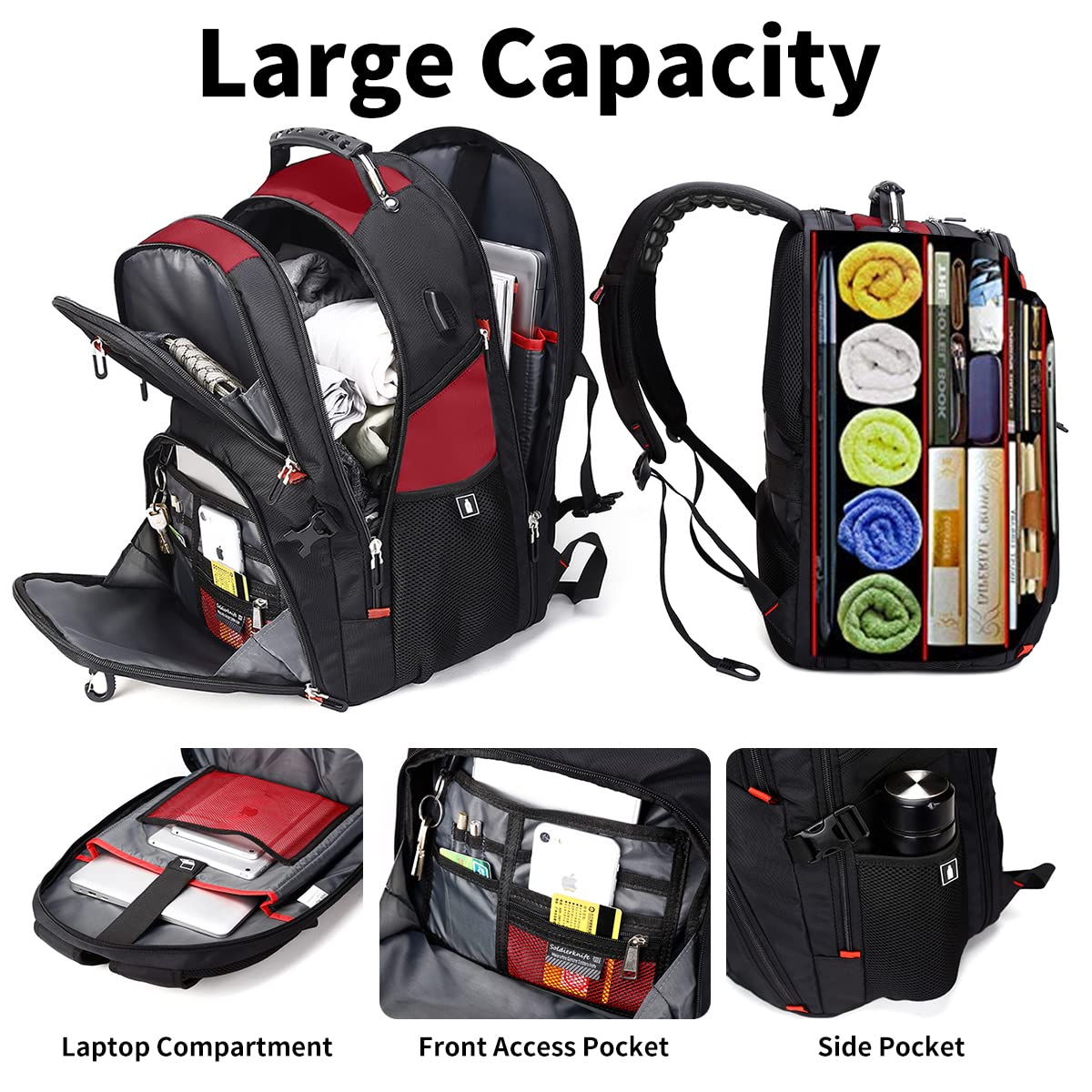 Computer Backpack Travel Bag With USB Port