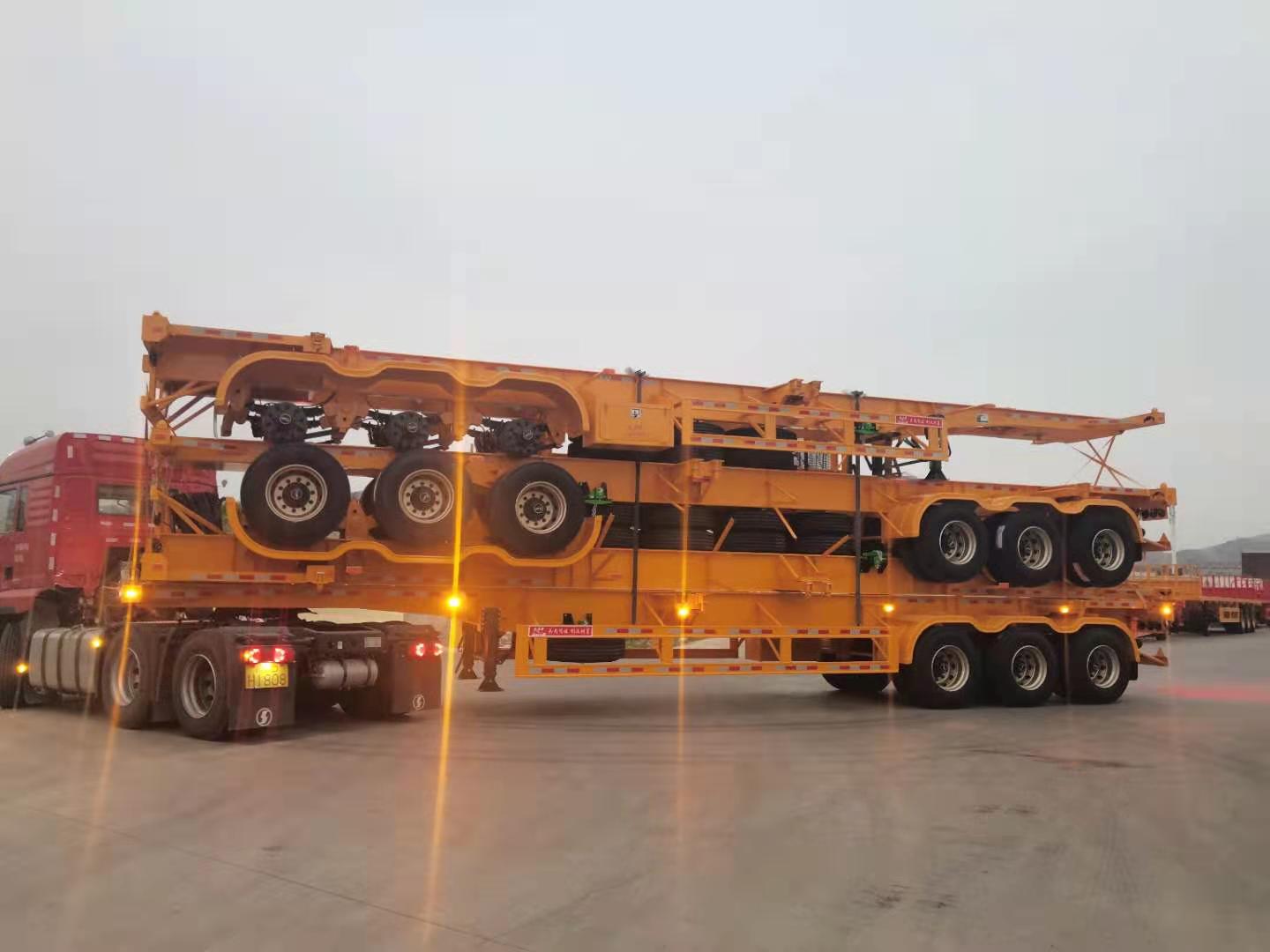 4 units of 45ft skeleton trailers shipment