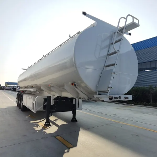 40000l Carbon Steel Oil Tanker Semi Trailer with 4 Compartments - 10 