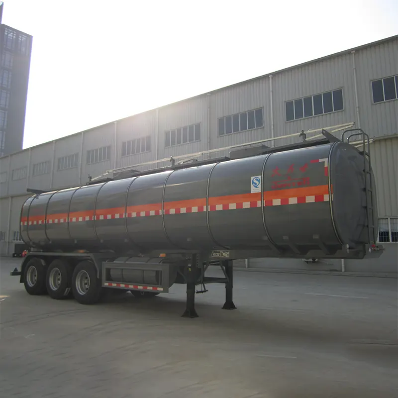 40000l Carbon Steel Oil Tanker Semi Trailer with 4 Compartments - 6 