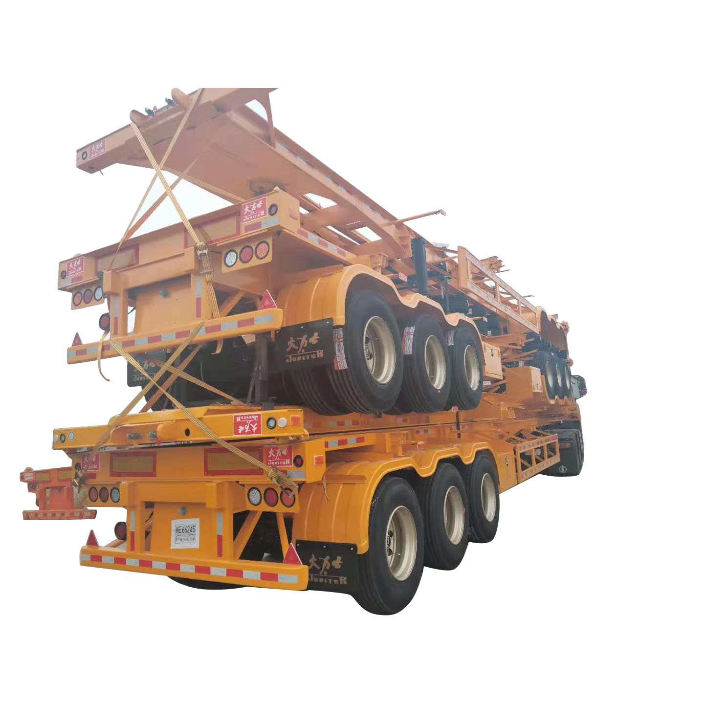 40ft 3 axles skeleton semi trailers with FUWA 13 Tons axle
