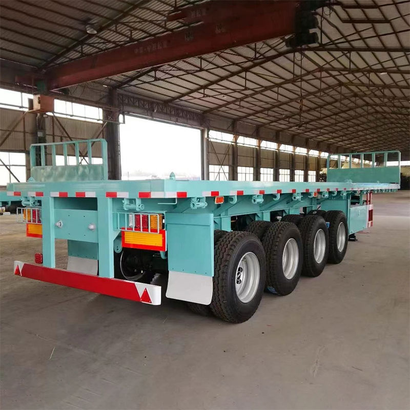 40ft 4 axles flatbed semi trailers with BPW 13T axle