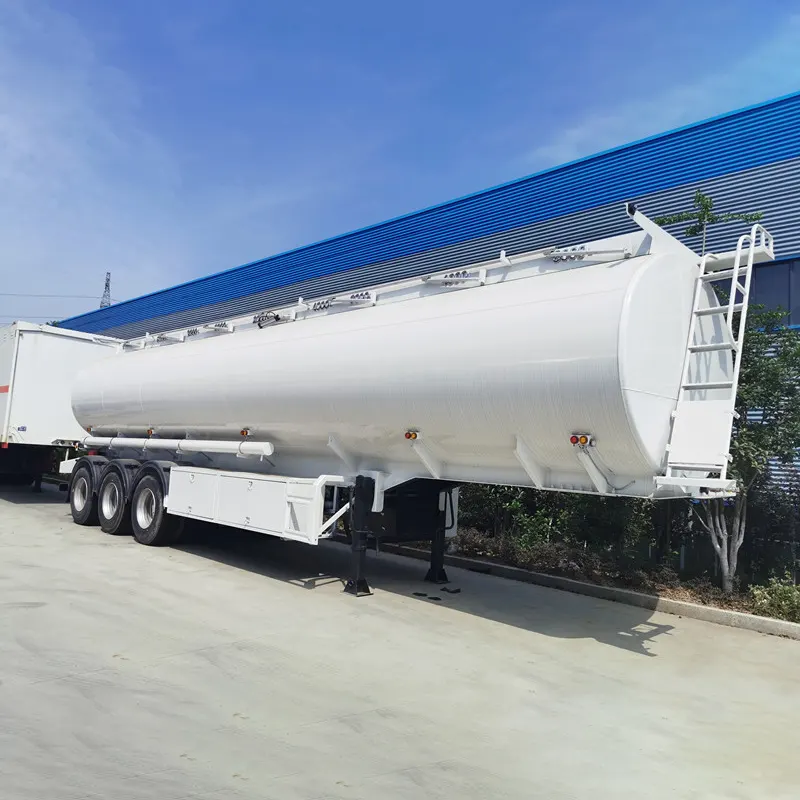 45cbm 45000l Carbon Steel Oil Tanker Semi Trailer with 5 Compartments - 10