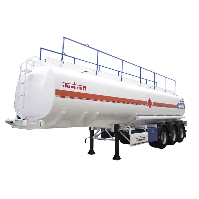 45cbm 45000l Carbon Steel Oil Tanker Semi Trailer with 5 Compartments - 19 