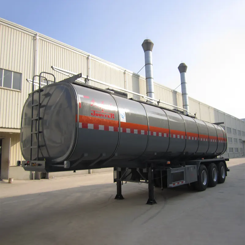 Semi-reboque petroleiro de aço carbono 45cbm 45000l com 5 compartimentos