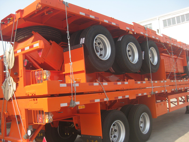 Tanzanie type 40ft 3 essieux semi-remorques à plateau fabricant fournisseur exportateur