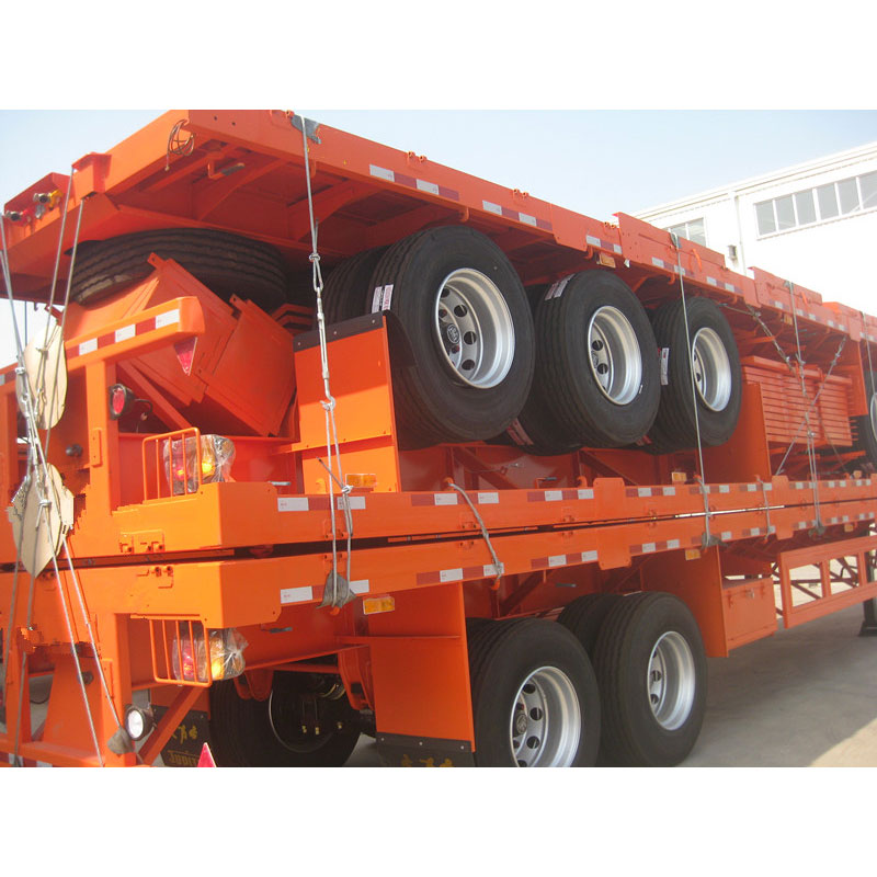 Tanzania type 40ft 3 axles flatbed semi trailers manufacturer supplier exporter